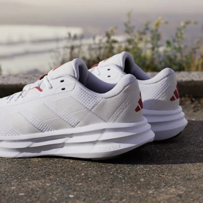 adidas Galaxy 7 Blanc Nuage/Gris Clair/Rouge Puissant JQ3323 2