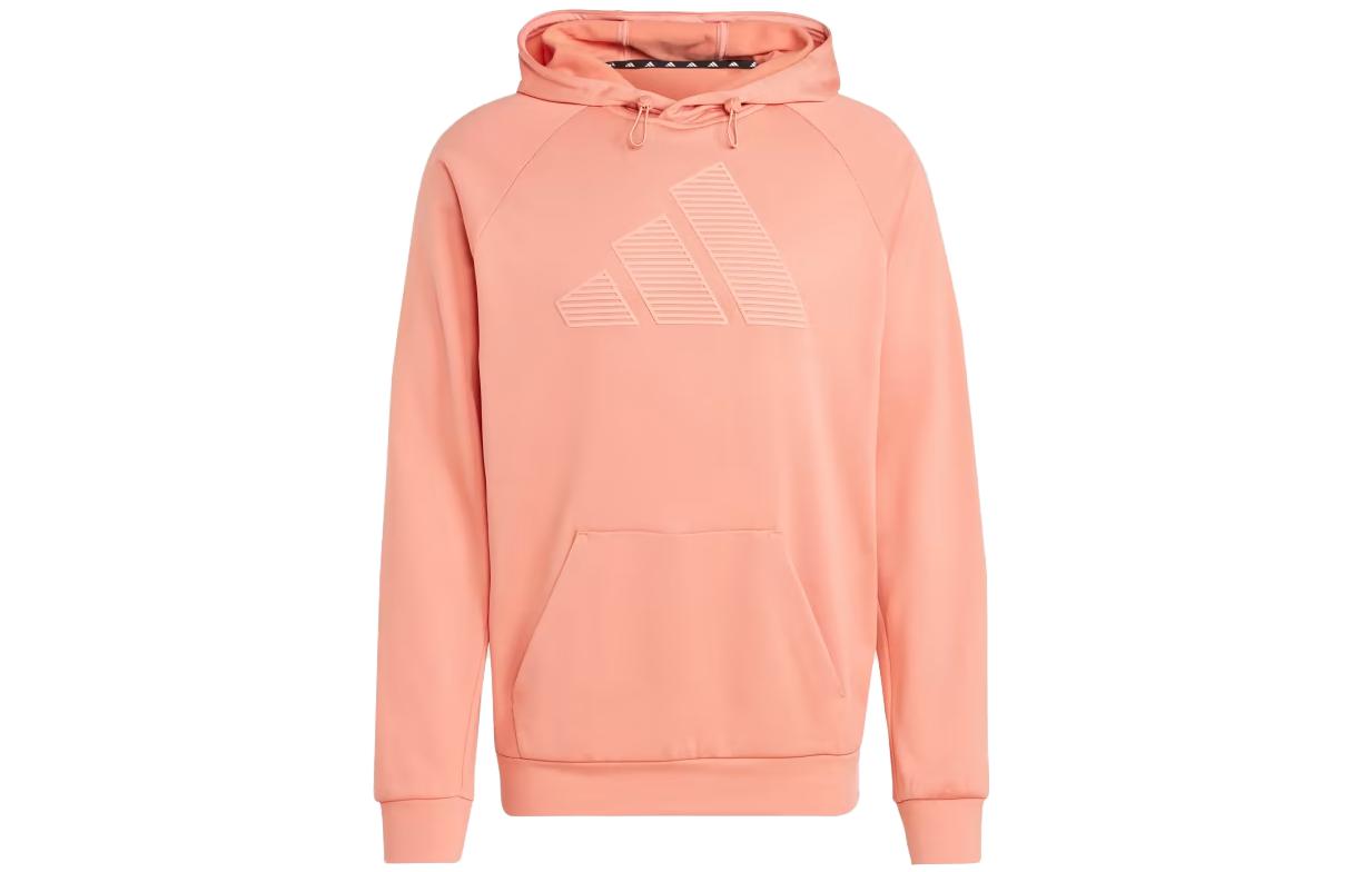 adidas Game And Go Big Logo Training Hoodie Orange Long Sleeve IM1783