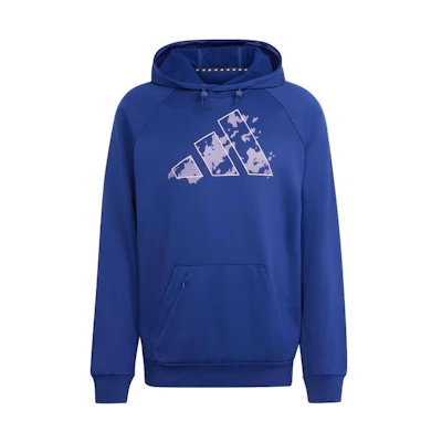 adidas Game And Go Camo Big Logo Training Hoodie Navy Blue Pullover IM1770
