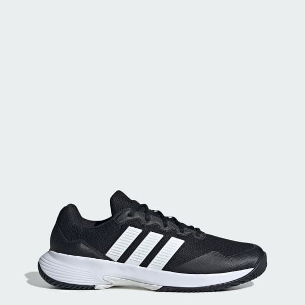 adidas GAMECOURT 2 Tennis Shoes Core Black/Cloud White/Silver Metallic KI0780