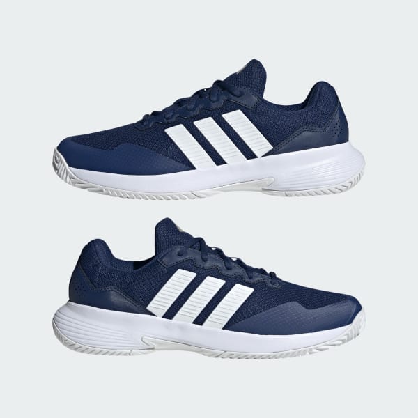 Sizing 阿迪达斯 Gamecourt 2 网球鞋 深蓝/云白/电镀金属色 KI0784