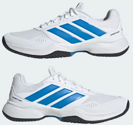 adidas GameCourt 3 Tout Terrain Blanc/ Bleu Rayonnant/ Noir Core KI3596 2