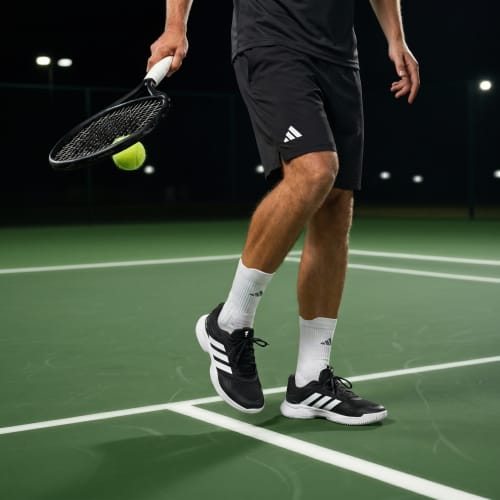 Shop adidas GameCourt 3 Zapatillas de Tenis - Rendimiento Versátil, Negro/Blanco. KK0715