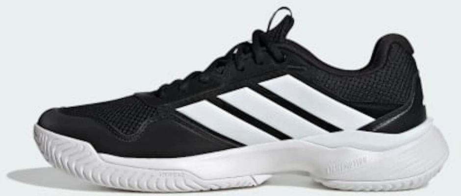 adidas GameCourt 3 Zapatillas de Tenis - Rendimiento Versátil, Negro/Blanco. KK0715 1