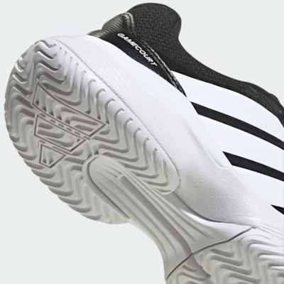 adidas GameCourt 3 Zapatillas de Tenis - Rendimiento Versátil, Negro/Blanco. KK0715 2