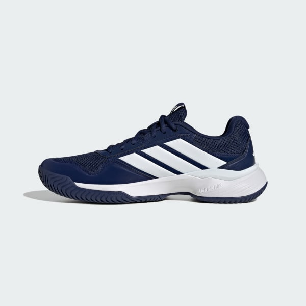 Details for Adidas Gamecourt 3 Kasut Tenis Gelanggang Biru Gelap/Putih/Hitam. KK0716