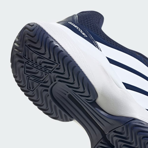 Sizing Adidas Gamecourt 3 Kasut Tenis Gelanggang Biru Gelap/Putih/Hitam. KK0716