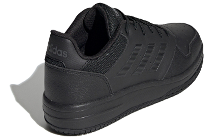 Lookbook adidas neo gametalker 簡約休閒 輕便防滑 低筒 復古籃球鞋 男款 純黑