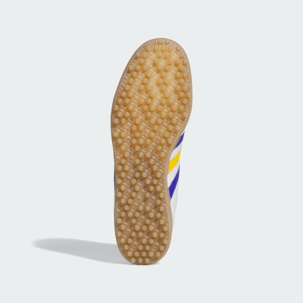 Shop Adidas Gazelle Leder Golfschuhe Spikeless Cloud White/Lucid Blue/Crew Yellow JR6700
