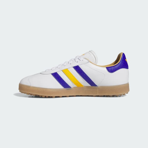 Sizing Adidas Gazelle Leder Golfschuhe Spikeless Cloud White/Lucid Blue/Crew Yellow JR6700