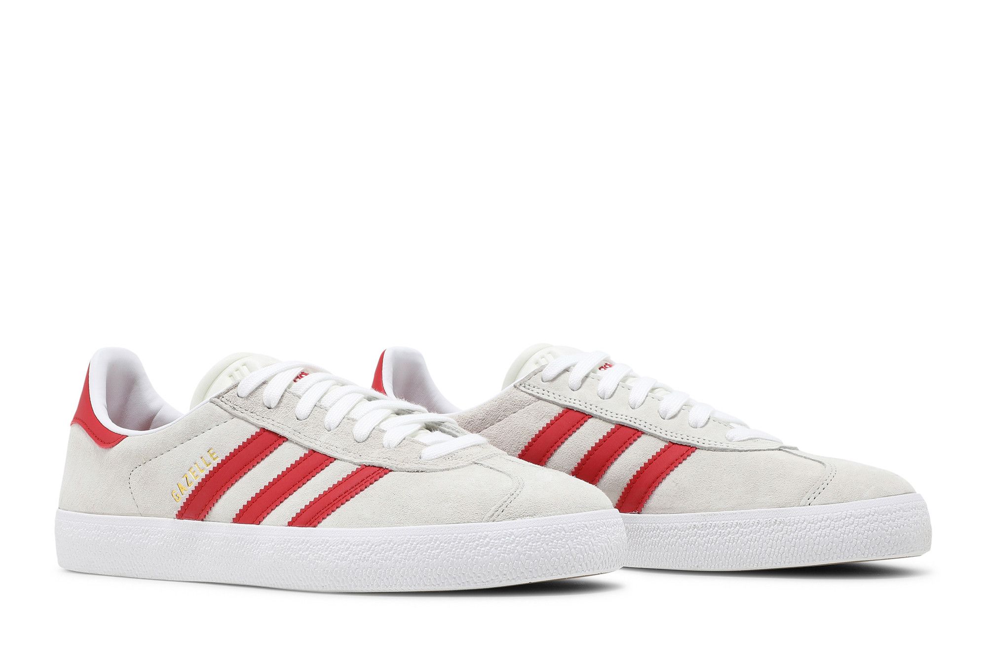 Cheap adidas originals Gazelle ADV 低幫 板鞋 男女同款 白紅