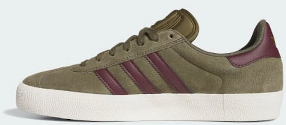 adidas Gazelle ADV Sneakers Olive Strata/Maroon/Chalk White KI3205 Details for adidas Gazelle ADV Sneakers Olive Strata/Maroon/Chalk White KI3205
