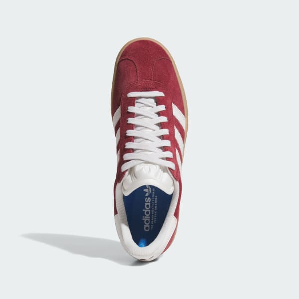 Lookbook Adidas Gazelle ADV Shadow Red/Crystal White/Gold Metallic Sneakers JR2000