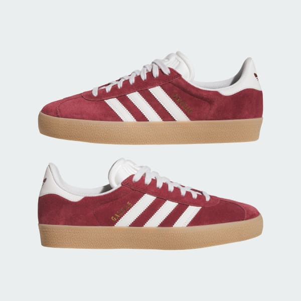 Cheap Adidas Gazelle ADV Shadow Red/Crystal White/Gold Metallic Sneakers JR2000