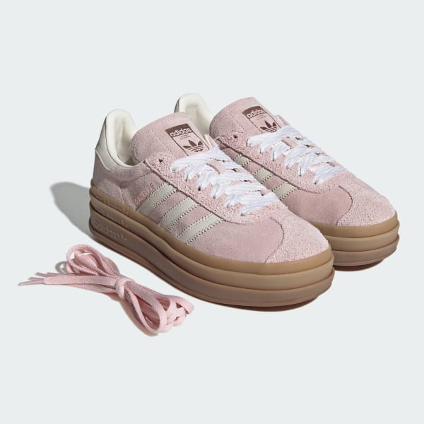 Cheap (Women) adidas Gazelle Bold Sandy Pink/Off White/Copper Metallic IH4209