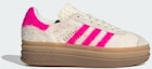 Buy (Women) Adidas Gazelle Bold Shoes Cream White/Shock Pink/Gold Metallic JS3908