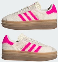 (W) Adidas Gazelle Bold奶油白/震撼粉/金屬金運動鞋 JS3908 Sizing (W) Adidas Gazelle Bold奶油白/震撼粉/金屬金運動鞋 JS3908