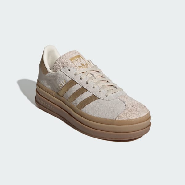 Shop (Women) adidas Gazelle Bold Exclusive for Snidel. Cream White/Cream White/Brown Desert IH6781