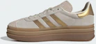 Details for (Women) adidas Gazelle Bold Exclusive for Snidel. Cream White/Cream White/Brown Desert IH6781