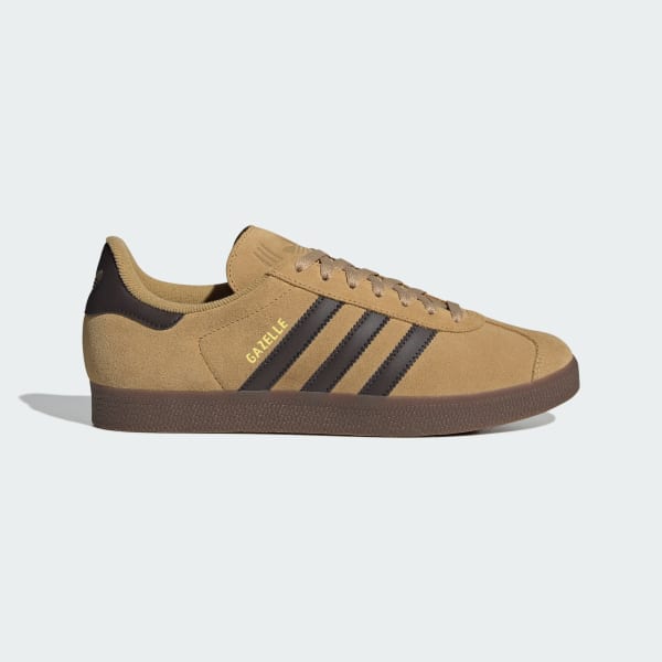 Adidas Gazelle Golden Beige/Dark Brown/Gold Metallic JR6287