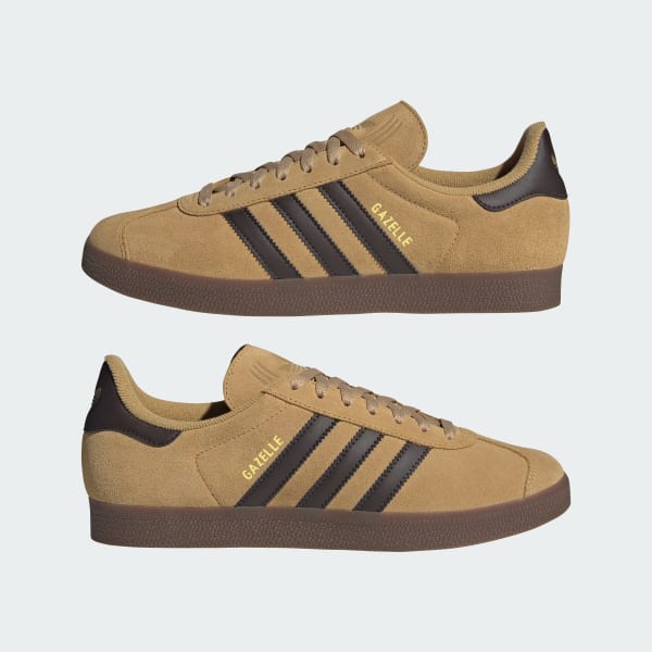 Sizing Adidas Gazelle Beige Dorado/Marrón Oscuro/Dorado Metálico JR6287
