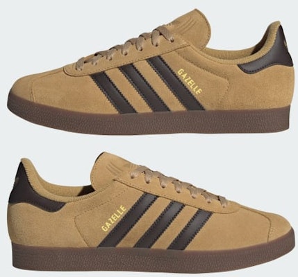 Adidas Gazelle Golden Beige/Dark Brown/Gold Metallic JR6287 Sizing Adidas Gazelle Golden Beige/Dark Brown/Gold Metallic JR6287