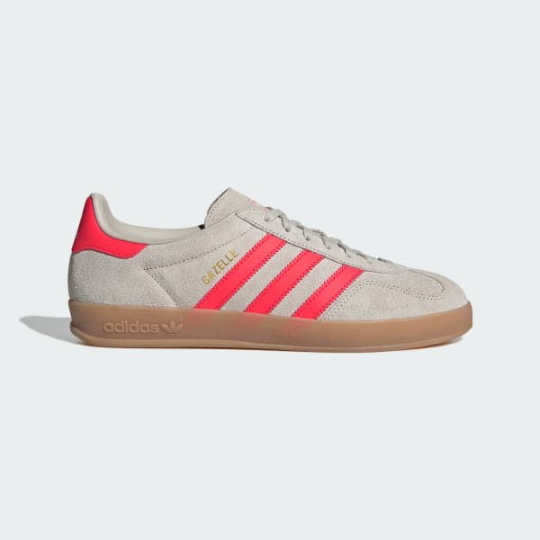 Buy Adidas Gazelle 室內鞋 米色/亮紅色/雲白 JR3840