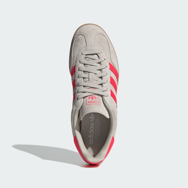 Shop Adidas Gazelle Indoor Shoes Beige/Lucid Red/Cloud White JR3840