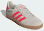 Details for Adidas Gazelle Indoor Shoes Beige/Lucid Red/Cloud White JR3840