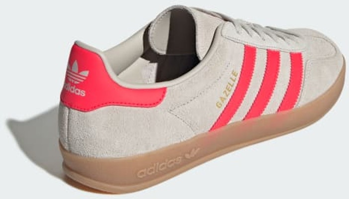 Adidas Gazelle Indoor Shoes Beige/Lucid Red/Cloud White JR3840 Details for Adidas Gazelle Indoor Shoes Beige/Lucid Red/Cloud White JR3840
