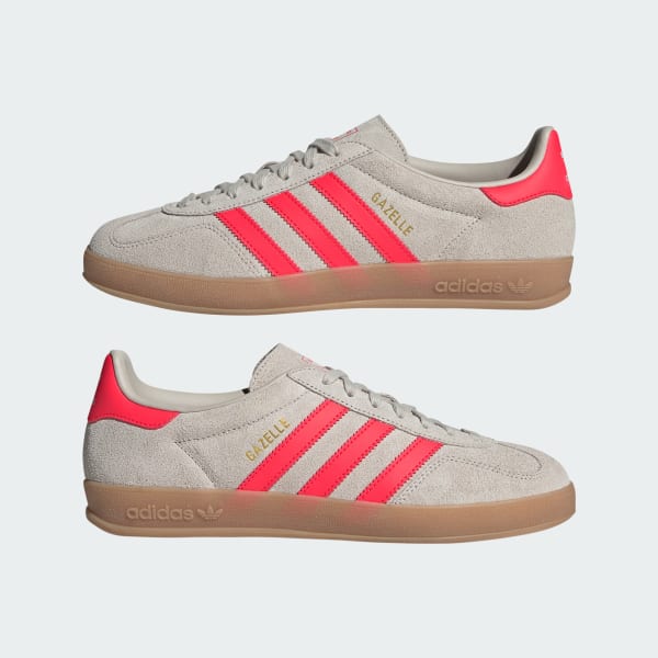 Cheap Adidas Gazelle 室內鞋 米色/亮紅色/雲白 JR3840