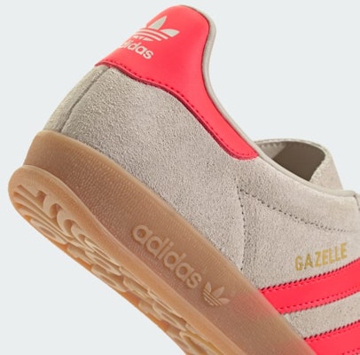 Adidas Gazelle Indoor Shoes Beige/Lucid Red/Cloud White JR3840 2