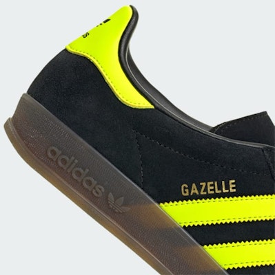 阿迪达斯 Gazelle 室内鞋 黑色/荧光黄/白色 JR3841 1