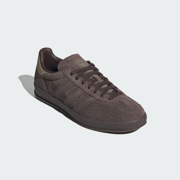 Shop Adidas Gazelle Indoor Oscuras Marrón/Marrón/Verde Orbit JQ8402