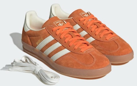 Adidas Gazelle 室內鞋 橙色/米白色/金屬金 JQ8392 1