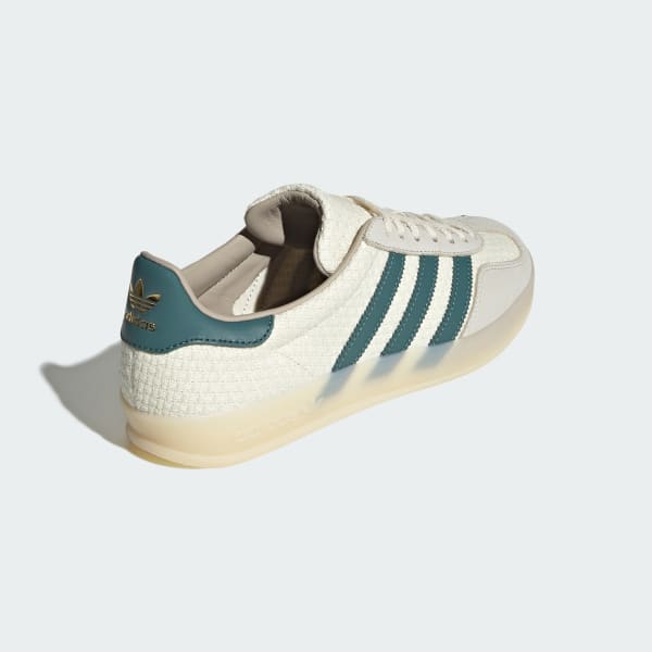 Details for Adidas Gazelle Indoor Sneakers Cream White/Preloved Teal/Wonder White JR3837