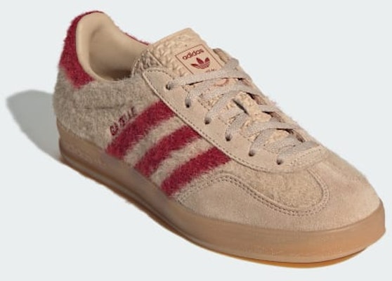 (Women) Adidas Gazelle Indoor Sneakers Magic Beige/Team Victory Red/Gum JP8341 Shop (Women) Adidas Gazelle Indoor Sneakers Magic Beige/Team Victory Red/Gum JP8341
