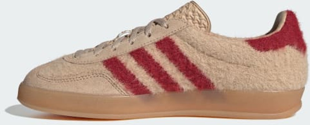 (Women) Adidas Gazelle Indoor Sneakers Magic Beige/Team Victory Red/Gum JP8341 Details for (Women) Adidas Gazelle Indoor Sneakers Magic Beige/Team Victory Red/Gum JP8341