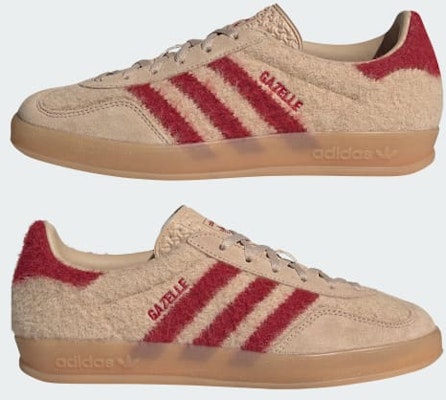 (Women) Adidas Gazelle Indoor Sneakers Magic Beige/Team Victory Red/Gum JP8341 Sizing (Women) Adidas Gazelle Indoor Sneakers Magic Beige/Team Victory Red/Gum JP8341