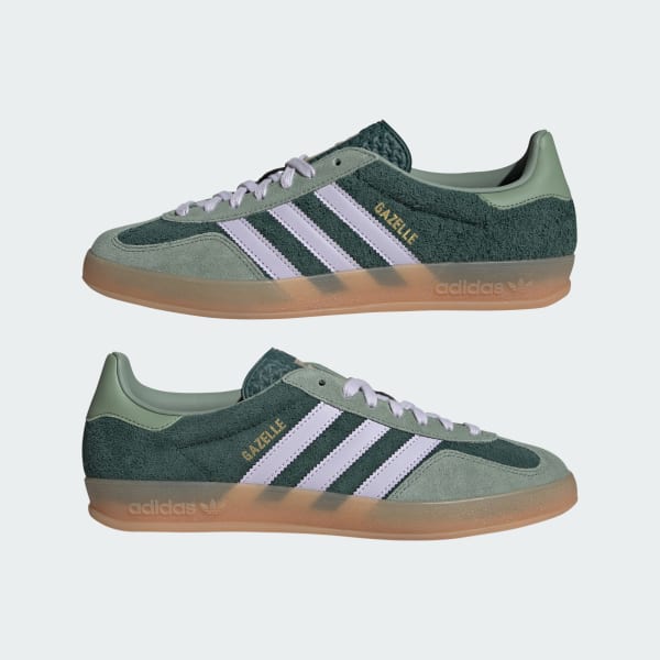 Sizing Adidas Gazelle Indoor Mineral Green/Silver Dawn/Silver Green Kasut Sneakers. JI0323
