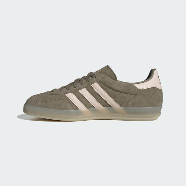 Details for Adidas Gazelle 室內運動鞋 橄欖綠/奇蹟粉/粘土色 IH9641