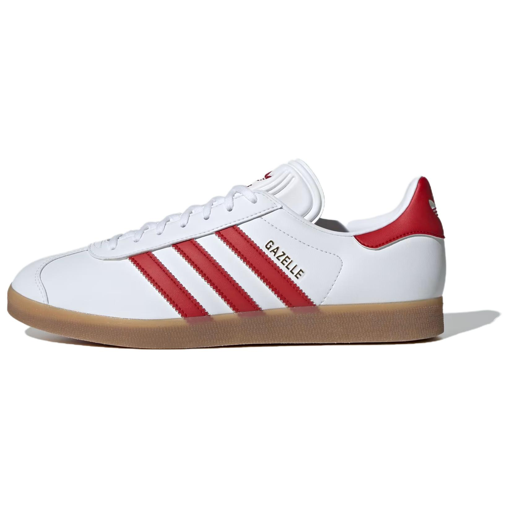 Buy 阿迪達斯經典款 Gazelle 休閒舒適 耐磨透氣 低幫 板鞋 男款 白紅
