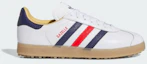 Buy Adidas Gazelle Leather Spikeless Golf Shoes Cloud White/Dark Blue/Red JP7705