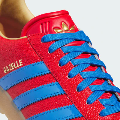 Adidas Gazelle Lux Spikeless Golf Shoes Better Scarlet/Blue Bird/Gum JQ7720 1