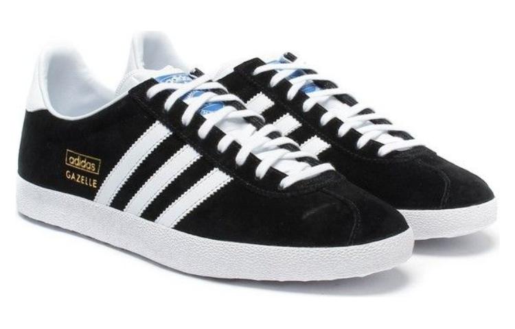 Shop adidas originals Gazelle OG 減震耐磨 低幫 板鞋 男款 黑白