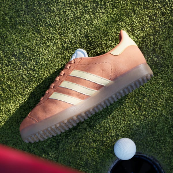 Cheap Adidas Gazelle Spikeless Golfschuhe Orange/Weiß Ice Tangerine HP7074