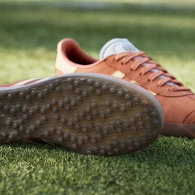 Adidas Gazelle 無釘高爾夫鞋 幽橙色/冰橘色/雲白色 HP7074 1