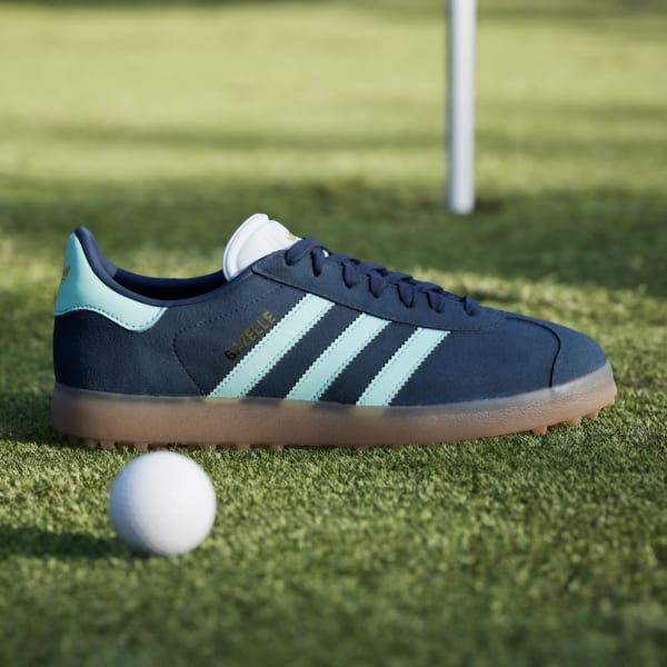 Shop adidas Gazelle Spikeless Golf Shoes Night Indigo/Clear Mint/Cloud White JR4464