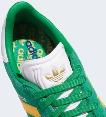adidas Gazelle Spikeless Hijau/Kuning Kru/Putih Awan KJ5428 1