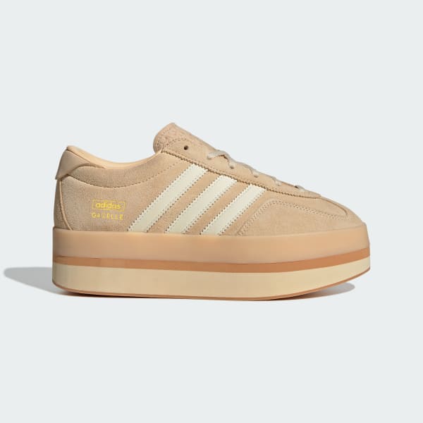 (Women) Adidas Gazelle Stack Sand Strata/Gum/Cream White JQ7666